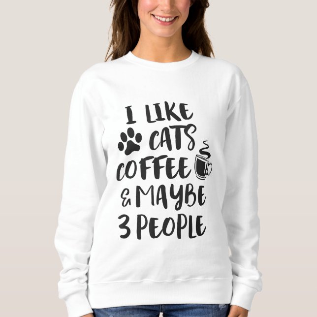 SUDADERA ME GUSTA EL CAFÉ DE LOS GATOS TAL VEZ 3 PERSONAS G (Anverso)