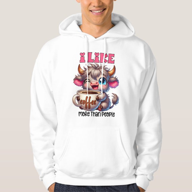 Sudadera Me gusta el café más que la gente  (Anverso)