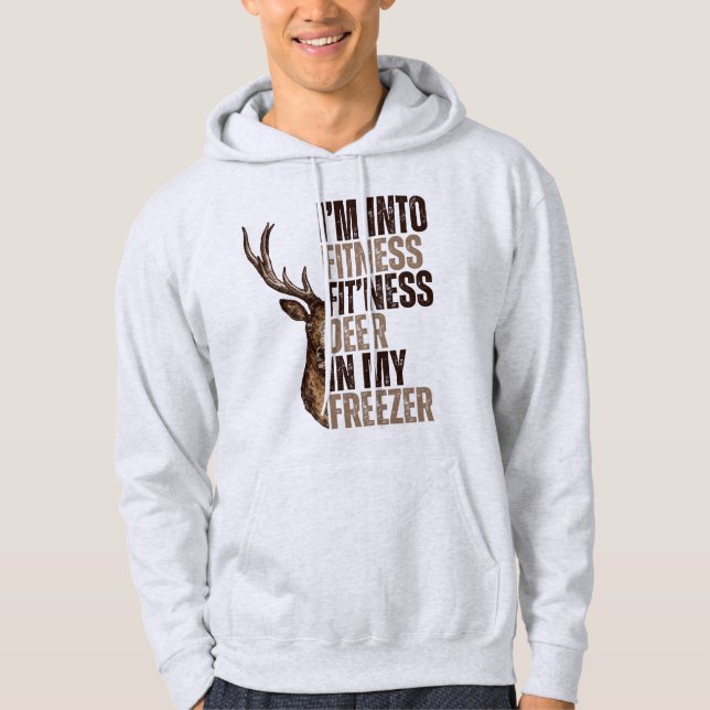 Sudadera Me gusta el ciervo de fitness en mi divertido cong (Anverso)