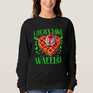Sudadera me gusta el diseño de gofres para los amantes
