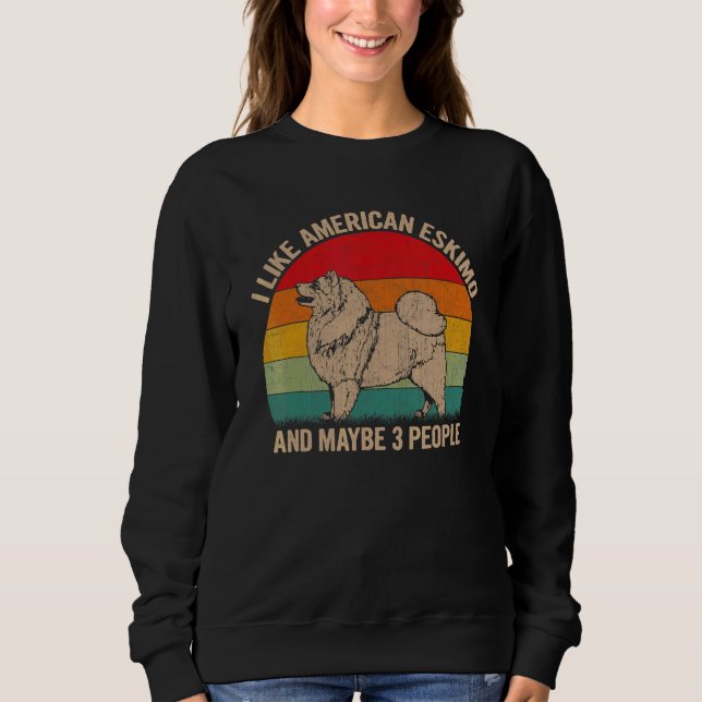 Sudadera Me Gusta El Eskimo Estadounidense Y Quizás 3 Perso (Anverso)