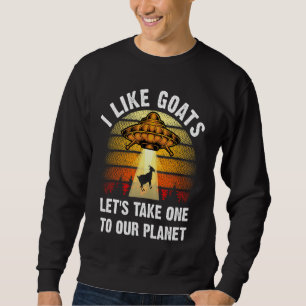 Sudadera Me Gusta El Espacio De Cabras Alien Tema Astronómi
