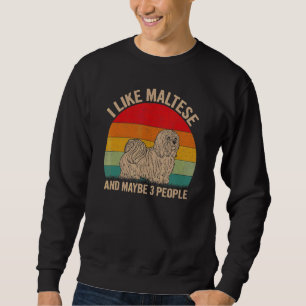 Sudadera Me Gusta El Maltés Y Quizás 3 Personas El Gráfico