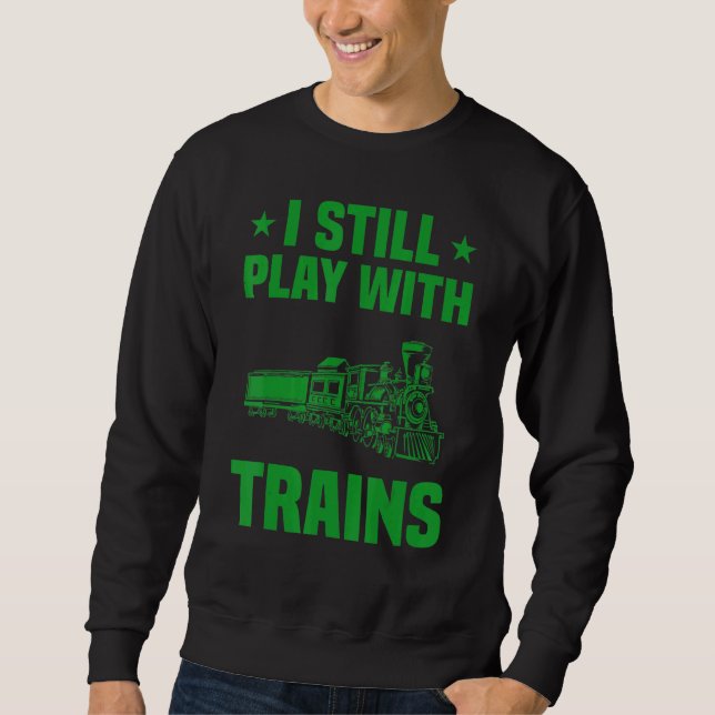 Sudadera Me Gusta El Modelo De Tren Hombres Hombres Locomot (Anverso)