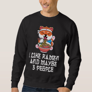 Sudadera Me gusta el ramen y quizás 3 personas anime divert