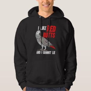 Sudadera Me Gusta El Rojo Pero El Loro Gris Africano El Con