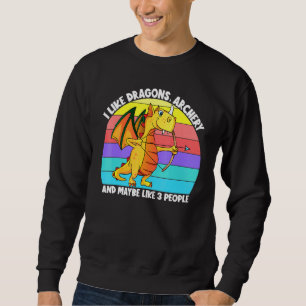 Sudadera Me Gusta El Tiro Con Dragones Y Tal Vez 3 Niños Gi