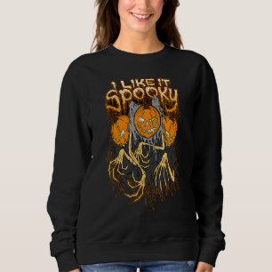 Sudadera Me Gusta Espeluznante Tétrico Gótico Calabaza Hall