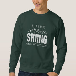 Sudadera me gusta esquiar y a tres personas
