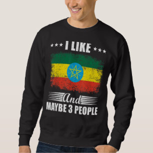 Sudadera Me Gusta Etiopía Y Tal Vez 3 Personas Marquen Etio