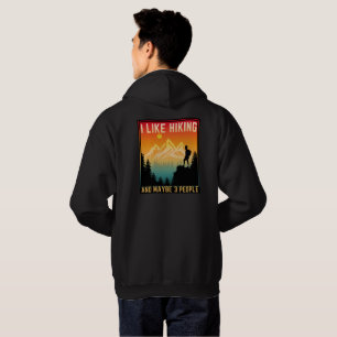 Sudadera Me gusta hacer senderismo y quizás 3 personas