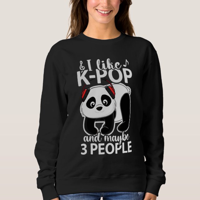 Sudadera Me Gusta K Pop Y Quizá 3 Personas Panda Adolescent (Anverso)
