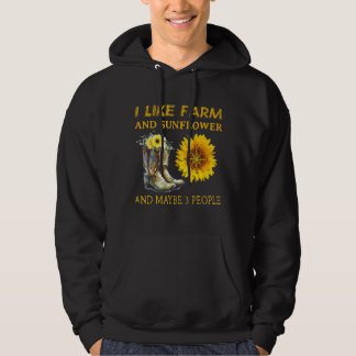 Sudadera Me Gusta La Granja Y El Girasol Y Quizá 3 Madres