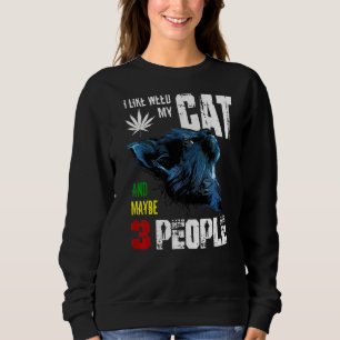 Sudadera Me Gusta La Mala Mi Gato Y Quizá 3 Personas