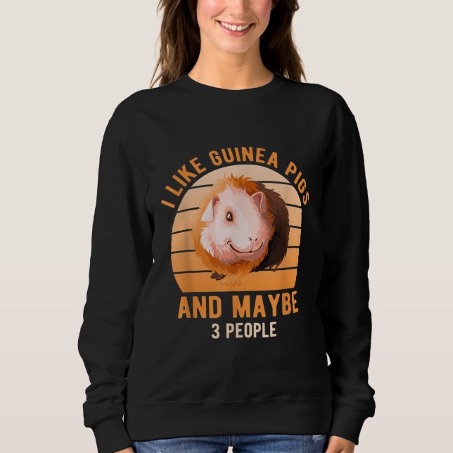 Sudadera Me Gusta La Rueda De Los Cerdos De Guinea Cavy Lov (Anverso)