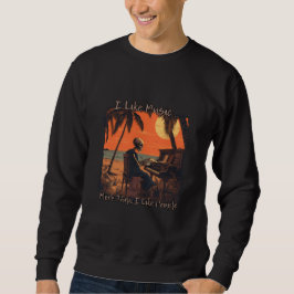Sudadera Me gusta más la música que la gente, el diseño del