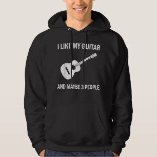 Sudadera Me gusta mi camiseta de guitarra, músico guitarris