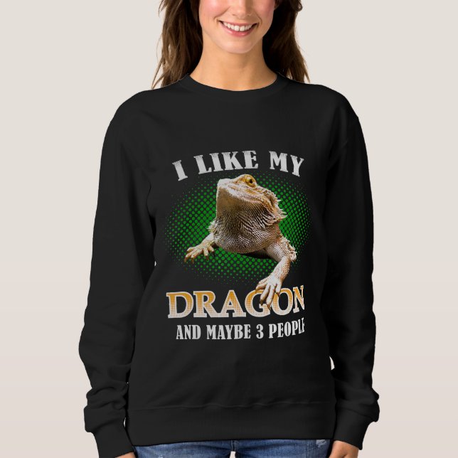 Sudadera Me Gusta Mi Dragón De Cabeza Y Quizá 3 Personas Li (Anverso)