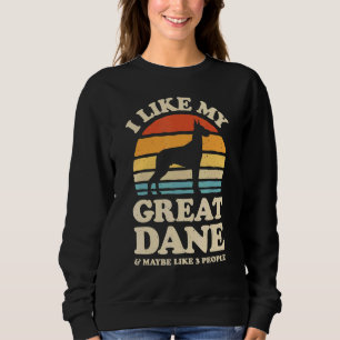 Sudadera Me Gusta Mi Gran Danés Y Quizá Como 3 Personas Per