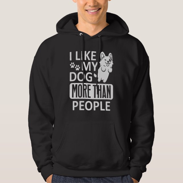 Sudadera Me Gusta Mi Perro Más Que La Gente Perro 10 (Anverso)