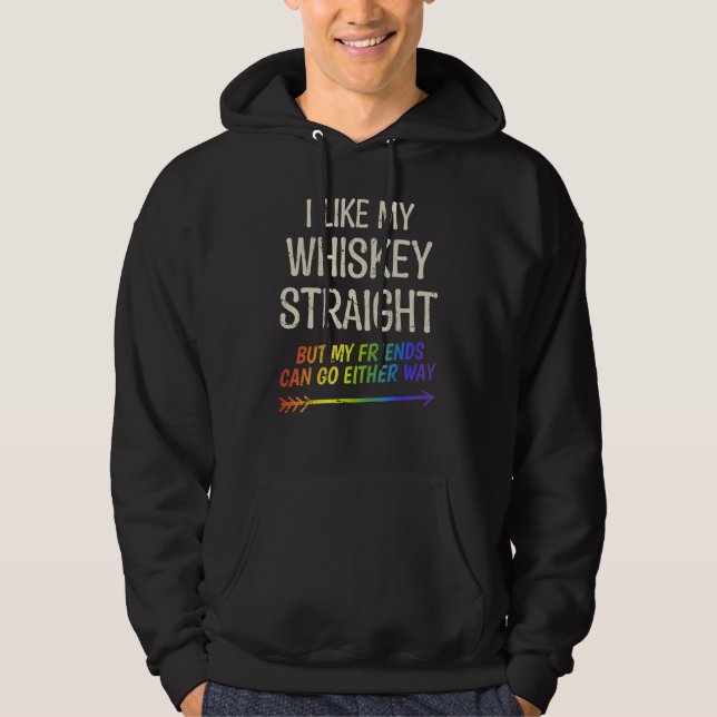Sudadera Me Gusta Mi Whiskey Orgulloso Orgullo Lgbt Mejor F (Anverso)