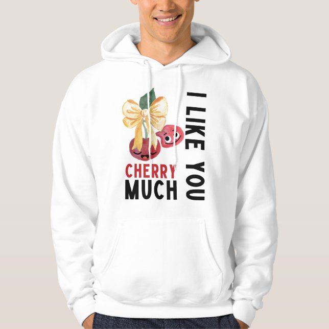 SUDADERA ME GUSTA MUCHO CHERRY (Anverso)