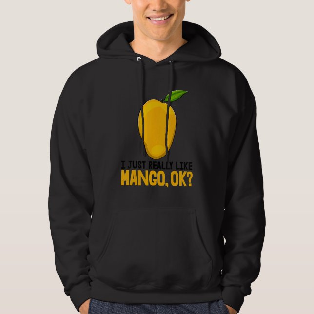 Sudadera Me gusta mucho el mango, está bien, fruta de mango (Anverso)