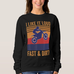 Sudadera Me Gusta Mucho Motocross Mx Dirtbike Rápido Y Suci