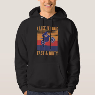 Sudadera Me Gusta Mucho Motocross Mx Dirtbike Rápido Y Suci