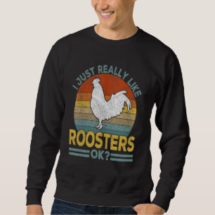Sudadera Me Gusta Mucho Rooster Funny Rooster Retro