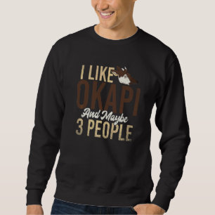 Sudadera Me Gusta Okapi Y Quizás 3 Personas Safari África A