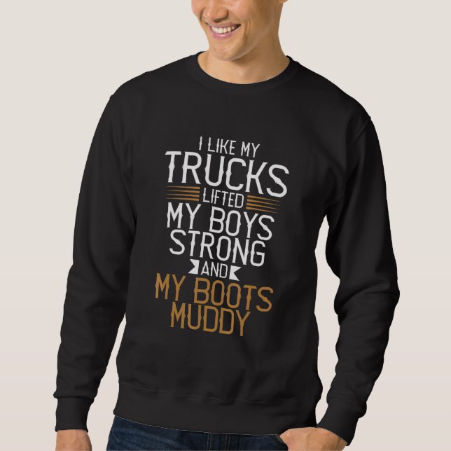 Sudadera Me Gusta Que Mis Camiones Levantaran A Mis Chicos  (Anverso)