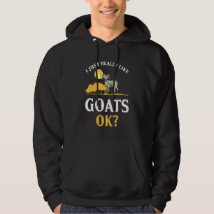 Sudadera Me Gusta Realmente La Cabra Bien Granja Animal Goa