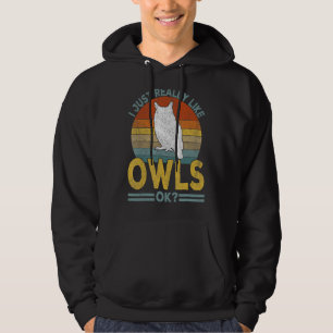 Sudadera Me Gusta Realmente Owl Funny Owl Retro
