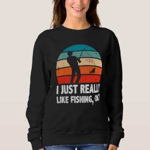 Sudadera Me Gusta Realmente Pescar Bien Pescador De Hielo R