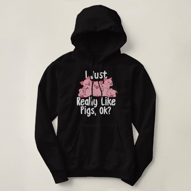 Sudadera Me Gusta Realmente Que Los Cerdos De Guinea Ok Gra (Diseño del anverso)