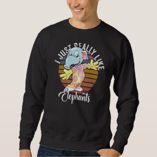 Sudadera Me Gusta Realmente Que Los Elefantes Cuenten Con E