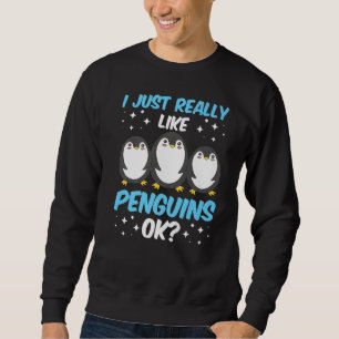 Sudadera Me Gusta Realmente Que Los Pingüinos Ok El Pingüin