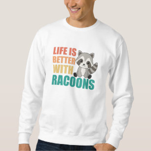 Sudadera Me Gusta Realmente Racoons Cuadros Raccoon