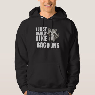 Sudadera Me Gusta Realmente Racoons Cuadros Raccoon