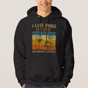 Sudadera Me Gusta Vino Mi Perro Y Quizá 3 Personas Hombres 