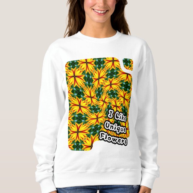 Sudadera Me Gustan Las Flores Únicas (Anverso)