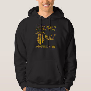 Sudadera Me Gustan Las Motocicletas Y El Buceo En Esquí Y Q