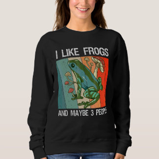 Sudadera Me gustan las ranas y tal vez 3 personas Frosch Pi