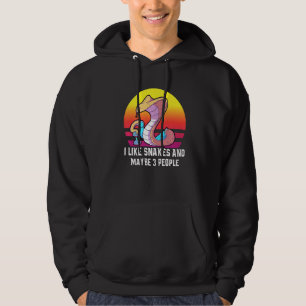 Sudadera Me Gustan Las Serpientes Y Tal Vez 3 Personas Retr