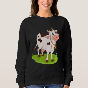 Sudadera Me gustan las vacas y me gusta la vaca sonriente d