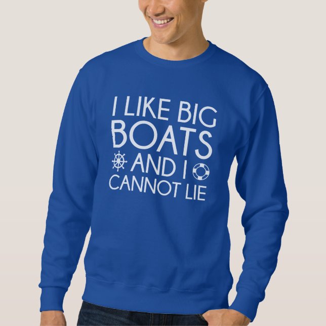 Sudadera Me gustan los barcos grandes (Anverso)