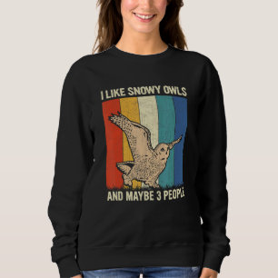 Sudadera Me gustan los búhos nevados y quizás 3 personas re