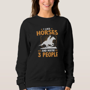 Sudadera Me Gustan Los Caballos Y Quizá 3 Personas