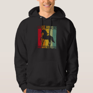 Sudadera Me Gustan Los Caballos Y Tal Vez 3 Personas Caball